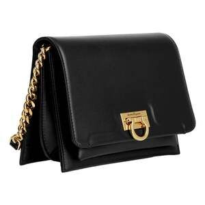 Ferragamo Trifolio Soft Leather Flap Crossbody Bag